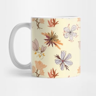 Orange Floral Pattern Mug